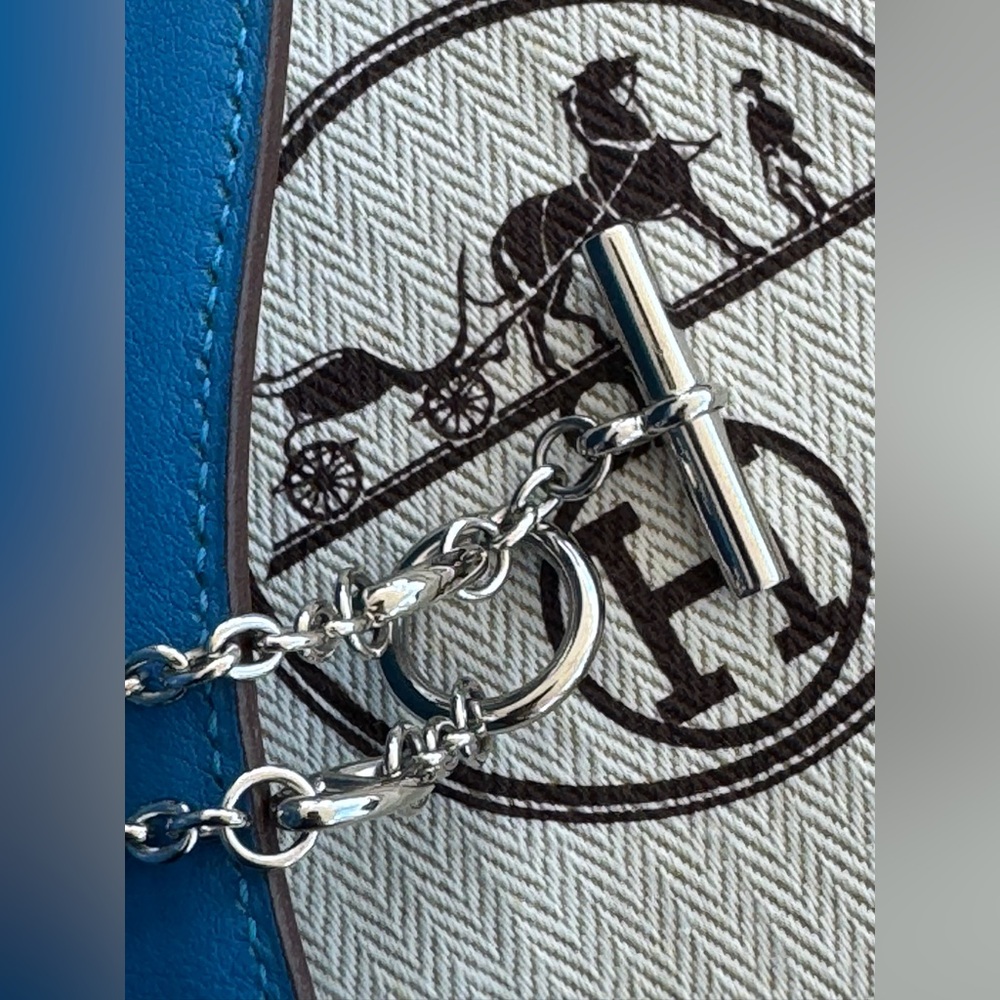 Rare Hermès Catenina Bag In Bleu de Galice S7 Swift Palladium Hardware - Picture 13 of 13